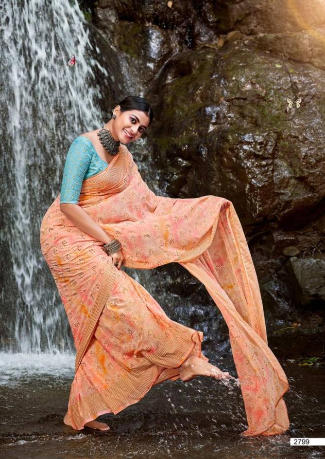 Kashvi Avni New Fancy Casual Wear Georgette Designer Saree Collection